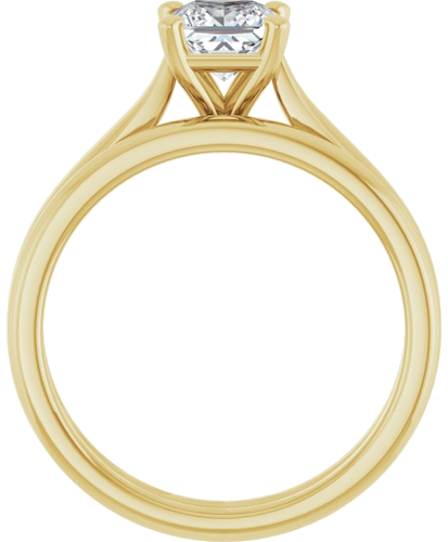 Sužadėtuvių Žiedas „Solitaire“ 585 Geltonojo Aukso Square 5mm (7)