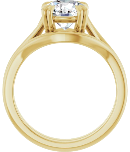 14K Yellow 8 mm Round Solitaire Engagement Ring Mounting (7)