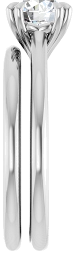 Sužadėtuvių Žiedas „Solitaire“ 585 Baltojo Aukso Round 6.5mm (9)