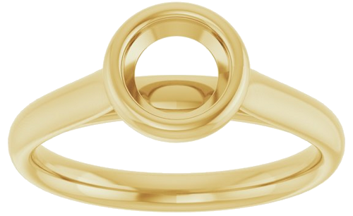 14K Yellow  5.8 mm Round Solitaire Engagement Ring Mounting (3)