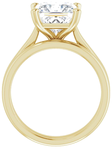 14K Yellow 8 mm Square Engagement Ring Mounting (7)