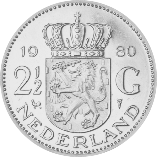 2 1/2 Gulden Juliana (1959 - 1966) Netherlands Silver Coin (2)