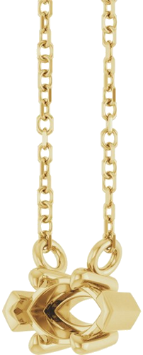 Pakabukas „Solitaire“ 585 Geltonojo Aukso Marquise 7mm x 4mm (2)