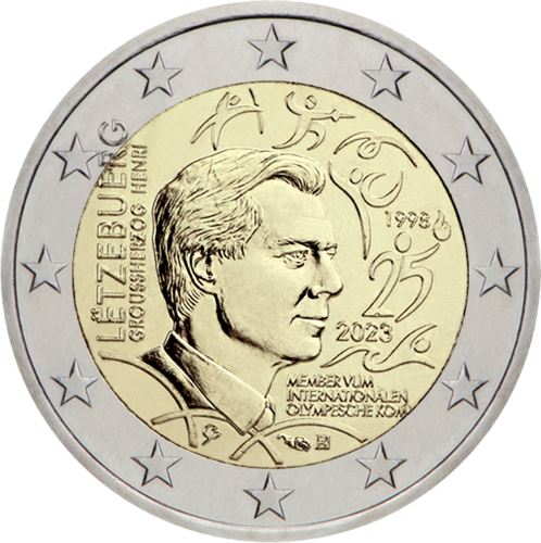 2023 Luxembourg International Olympic Committee 2 euro coin (1)