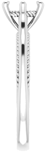 14K White 6.5 mm Round Solitaire Engagement Ring Mounting (4)