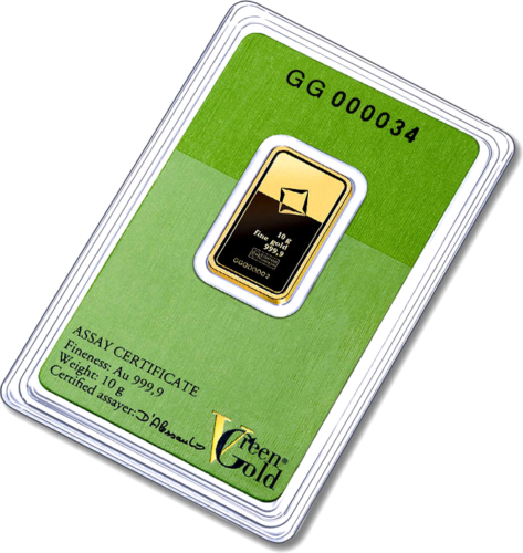 10 гр. Инвестиционно златно кюлче Valcambi Green Gold (4)