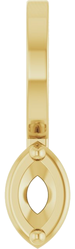 Pakabukas „Solitaire“ 585 Geltonojo Aukso Marquise 4.5mm x 2.5mm (1)