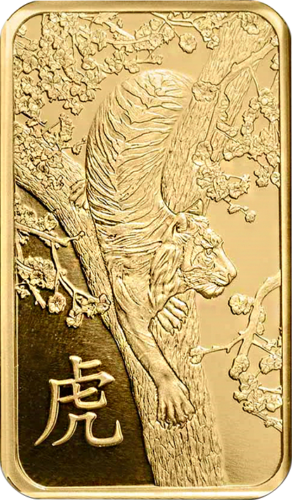 1 oz Инвестиционный золотой слиток Год Тигра 2022 PAMP (3)