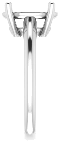 Sužadėtuvių Žiedas 585 Baltojo Aukso Oval 11mm x 9mm (4)