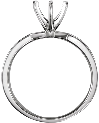 Sužadėtuvių Žiedas „Solitaire“ 585 Baltojo Aukso Round 6.5mm (2)