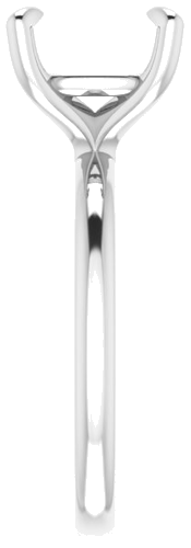 Platinum  9x9 mm Cushion Solitaire Engagement Ring Mounting (4)