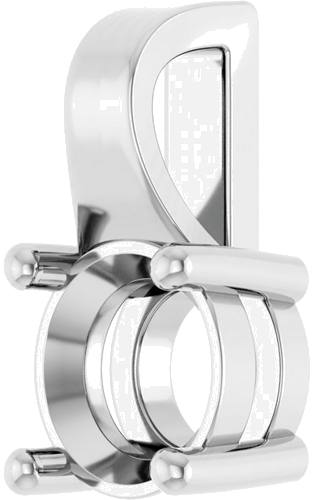 10K White 6.5 mm Round Pendant Mounting (2)