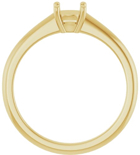 14K Yellow 5.2 mm Round Solitaire Engagement Ring Mounting (2)