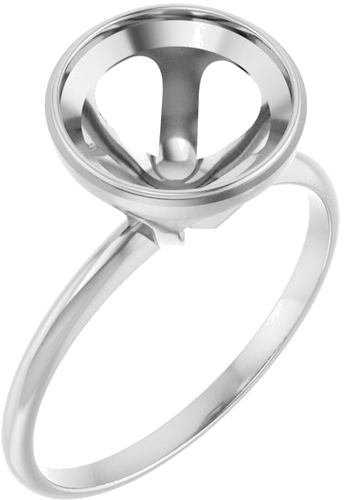 Sužadėtuvių Žiedas „Solitaire“ 585 Baltojo Aukso Round 9mm (1)