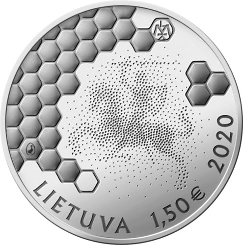 2020 Пчеларство Литва 1,5 евро монета (2)