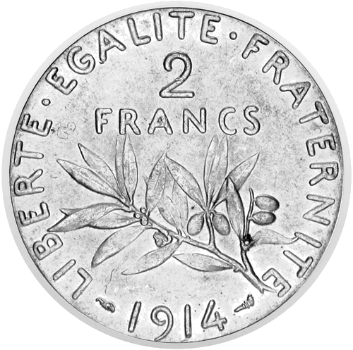 2 Francs France (1898-1920) Silver Coin (1)