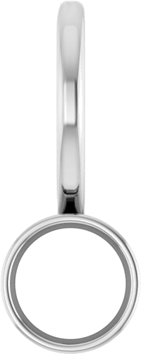 Sterling Silver 4 mm Round Solitaire Charm Pendant Mounting (1)