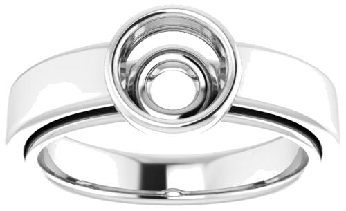 Sužadėtuvių Žiedas „Bezel-Set Solitaire“ 585 Baltojo Aukso Round 6.5mm (3)