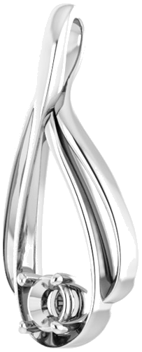 Pakabukas „Solitaire“ 925 Sidabro Round 4.1mm (2)