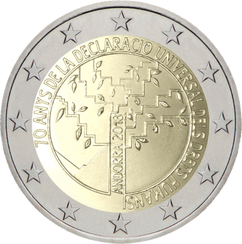 2018 Andoras cilvēktiesību 2 eiro monēta (3)