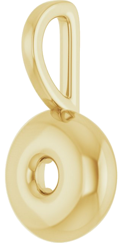 Pakabukas „Accented Charm“ 585 Geltonojo Aukso Round 2.5mm (2)