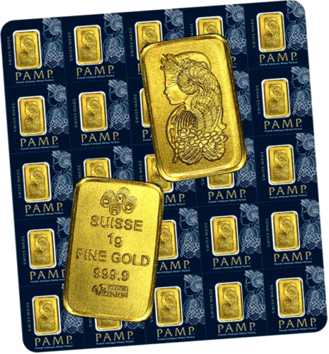 25 x 1 g Investīciju zelta stieņi Multigram Fortūna PAMP (5)