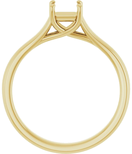 Sužadėtuvių Žiedas „Solitaire“ 585 Geltonojo Aukso Asscher 5mm (4)