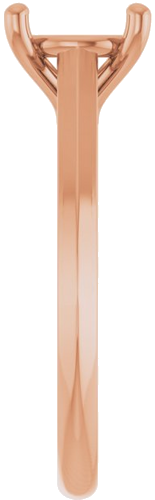 14K Rose 8 mm Round Solitaire Engagement Ring Mounting (4)