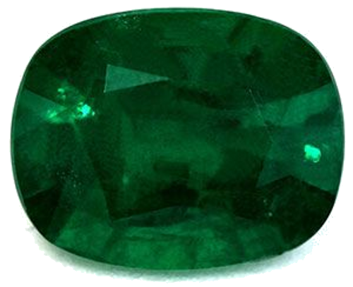 1.06 carat GREEN Cushion Smaragdas (1)