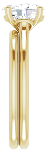 14K Yellow  8x6 mm Oval Solitaire Engagement Ring Mounting (9)