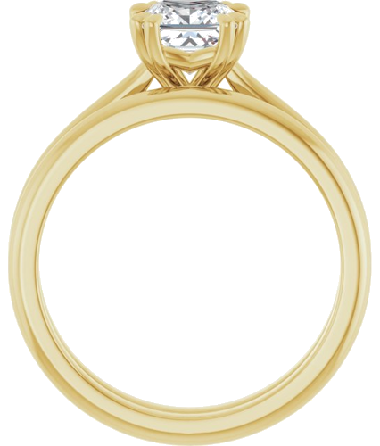 Sužadėtuvių Žiedas „Solitaire“ 585 Geltonojo Aukso Square 5.5mm (7)