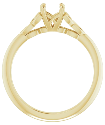 Sužadėtuvių Žiedas „Celtic-Inspired Solitaire“ 585 Geltonojo Aukso Round 5.2mm (2)