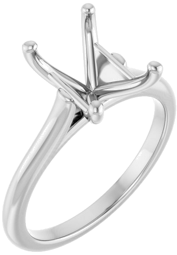 Sužadėtuvių Žiedas „Solitaire“ 585 Baltojo Aukso Emerald 9mm x 7mm (1)