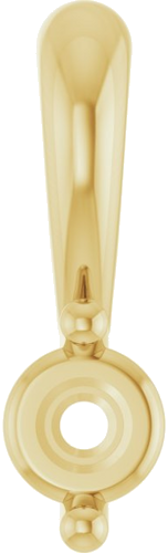 14K Yellow 2 mm Round 2-Prong Basket Pendant Mounting (1)