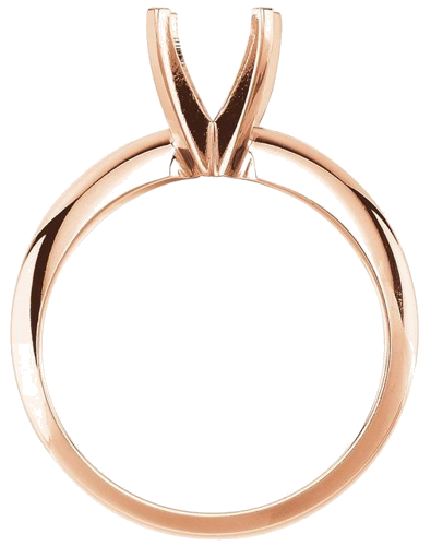 Sužadėtuvių Žiedas „Heavy Solitaire“ 585 Rožinis Aukso Round 6.6mm x 7.2mm (2)