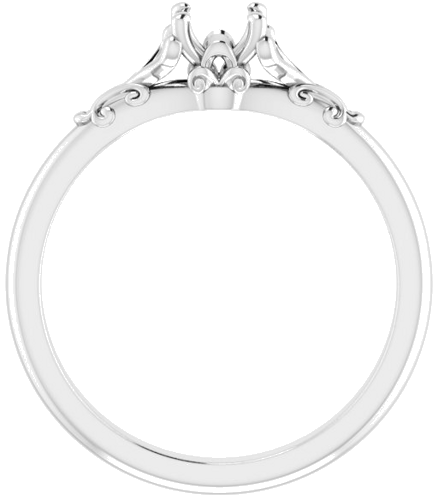 18K White 4.8 mm Round Solitaire Engagement Ring Mounting (2)