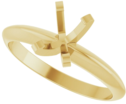 Sužadėtuvių Žiedas „Solitaire“ 585 Geltonojo Aukso Oval 6.5mm x 4.5mm (5)