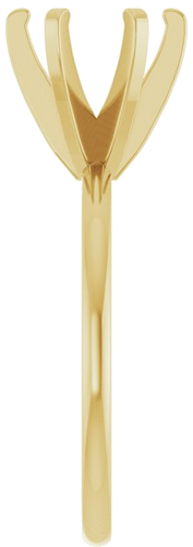 14K Yellow 7.4 mm Round Solitaire Engagement Ring Mounting (4)