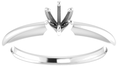 Sužadėtuvių Žiedas „Solitaire“ 585 Baltojo Aukso Round 4mm x 4.1mm (3)