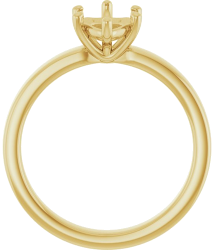 14K Yellow 12x6 mm Marquise Solitaire Engagement Ring Mounting (2)