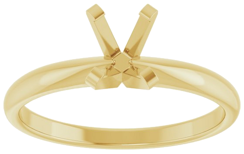 14K Yellow 7 x 5 mm Oval Solitaire Engagement Ring Mounting (3)