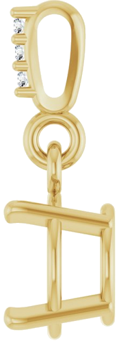 Pakabukas „Accented“ 585 Geltonojo Aukso Round 7mm (3)