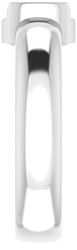 14K White 7 x 5 mm Oval Half Bezel Solitaire Engagement Ring Mounting (4)