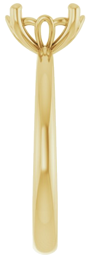 14K Yellow 8x6 mm Oval Solitaire Engagement Ring Mounting (4)