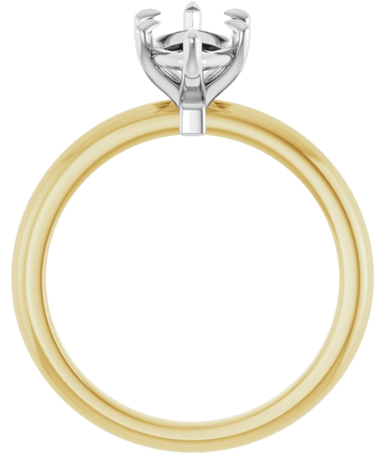 Sužadėtuvių Žiedas 585 Baltojo Ir Geltonojo Aukso Marquise 12mm x 6mm (2)