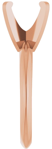 14K Rose 9x7 mm Oval Solitaire Engagement Ring Mounting (4)