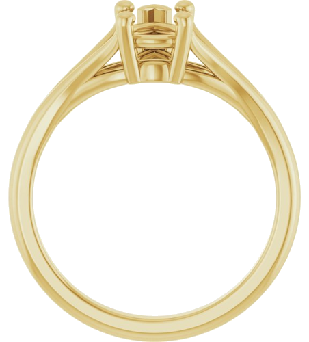 Sužadėtuvių Žiedas „Split Shank“ 585 Geltonojo Aukso Pear Shape 8mm x 6mm (2)