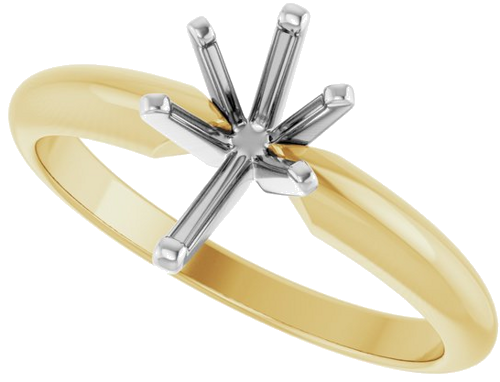 Sužadėtuvių Žiedas „Solitaire“ 585 Baltojo Ir Geltonojo Aukso Pear Shape 8.5mm x 5mm (5)