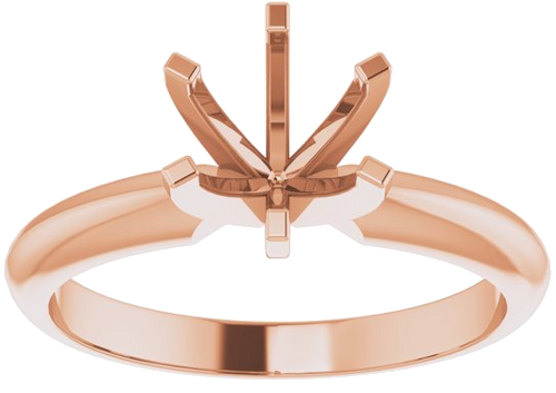 Sužadėtuvių Žiedas „Light Solitaire“ 585 Rožinis Aukso Round 6mm x 6.6mm (3)