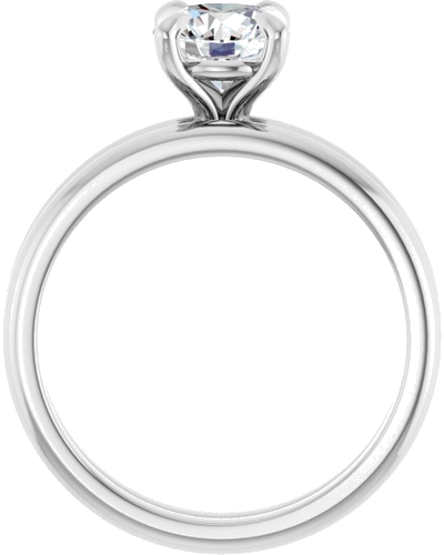 14K White  6.5 mm Round Solitaire Engagement Ring Mounting (7)